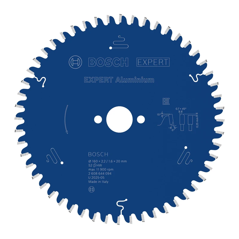 Bosch 1x EXPERT Aluminium Corded Circular Saw Blade for Handheld Circular Saw and Dry Cutter (for Aluminium, Ø mm, Professional Accessory Hand-Held Corded Circular Saws)