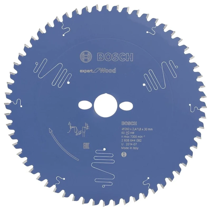 Bosch Accessories 2608644082 EXWOB 60 Tooth Top Precision Circular Saw Blade, 0 V, Blue
