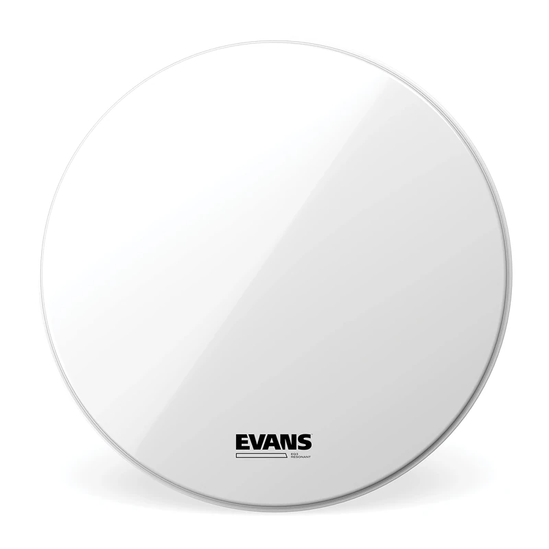 Evans Bass Drum Heads - BD16RSW-NP - 16-Inch No Port EQ3 Resonant Smooth White Bass Drum Head