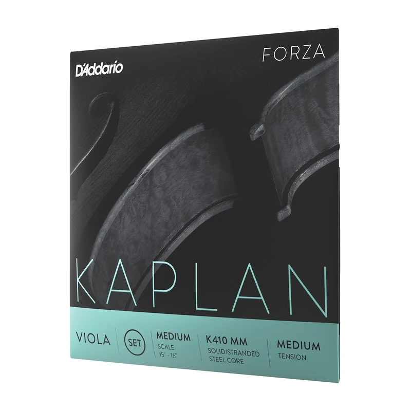 D'Addario Kaplan Forza Viola Strings - Full Set - K410 MM - Viola Strings - Medium Scale, Medium Tension