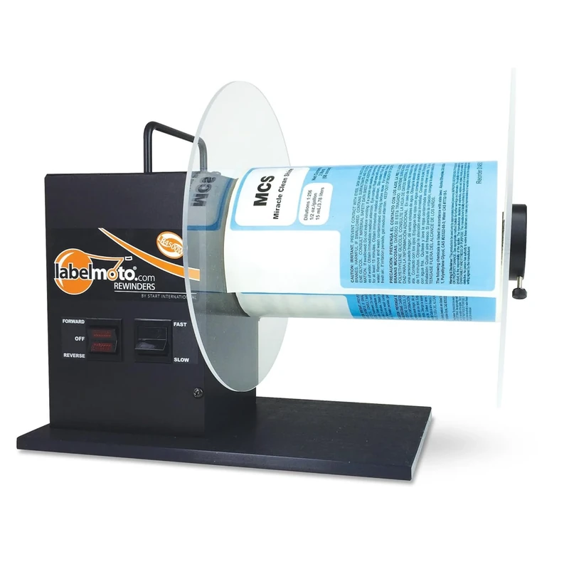 START International LR4500W-UK Bi-directional Wide Label Re-Winder, 251 mm x 178 mm W, Black