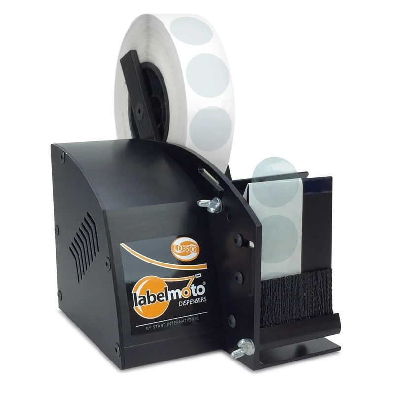 START International LD3500-UK High-Speed Electric Clear Label Dispenser, 57 mm W x 102 mm L, Black