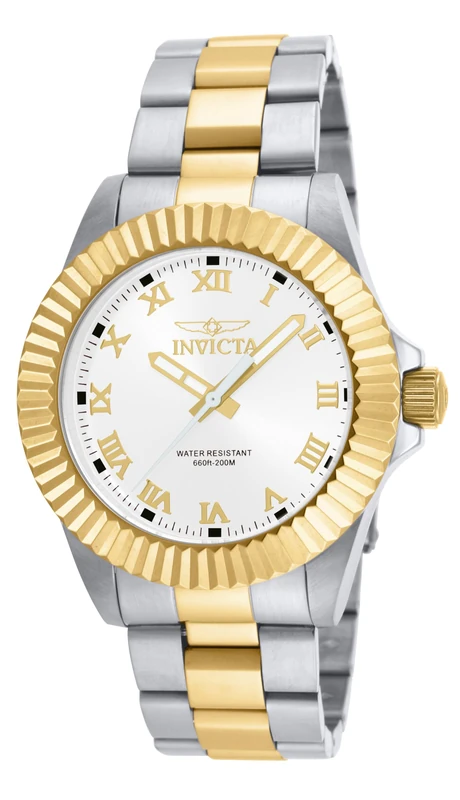 Invicta Pro Diver 16740 Men's Watch - Waterproof - Analogue - Quartz Movement - Stainless Steel with White dial - 44mm