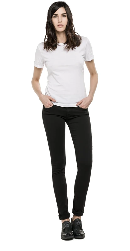 Replay Damen Luz Skinny Jeans, 098 Black, 25W / 32L