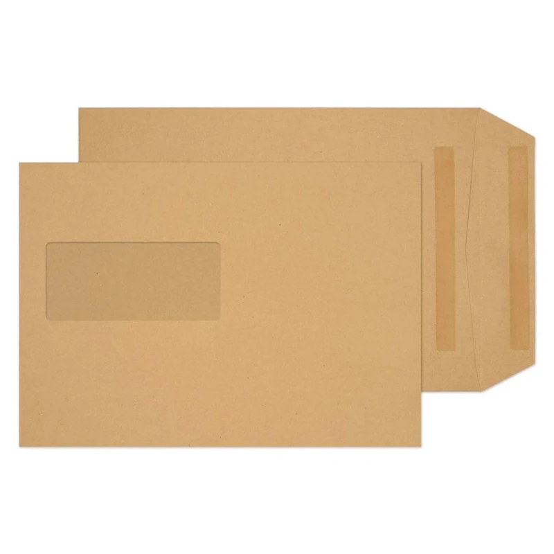 Blake Purely Everyday C5 229 x 162 mm 80 gsm Pocket Self Seal Window Envelopes (11084) Manilla - Pack of 500