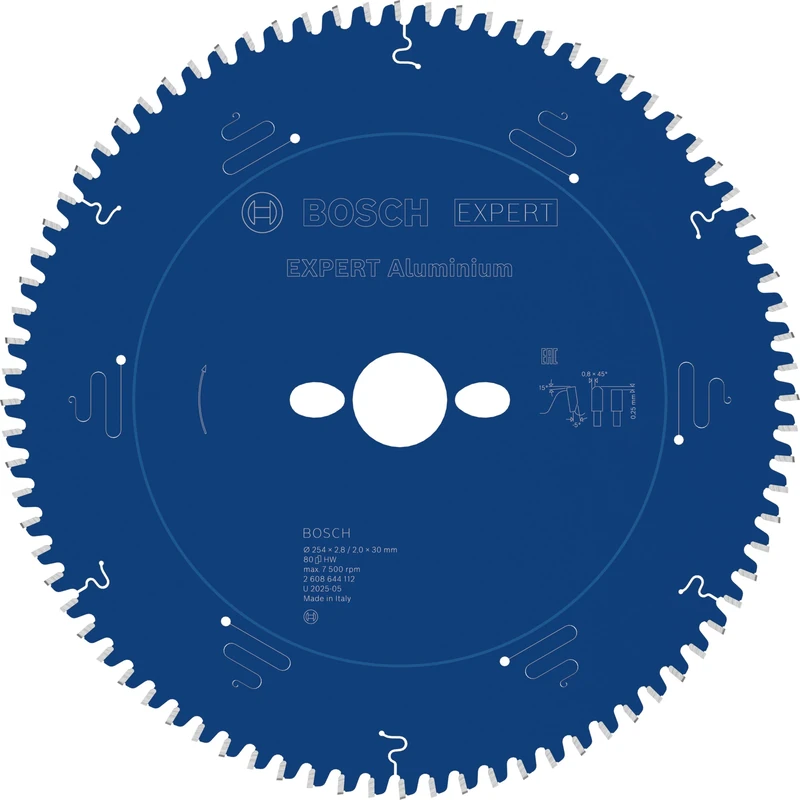 Bosch 2608644112 Circular Saw Blade Expert For Aluminium 254 X 30 X 2.8 Mm, 80