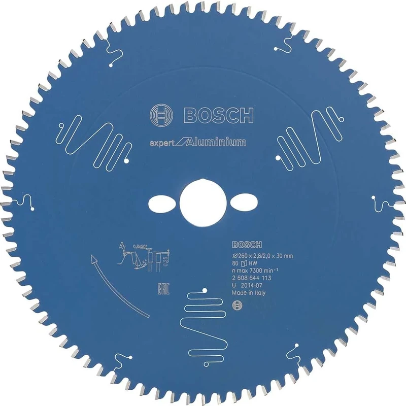 Bosch Professional 1x Expert for Aluminium circular saw blade (for aluminium, saw blade Ø 260 x 30 x 2.8 mm, 80 teeth, circular saw accessories)