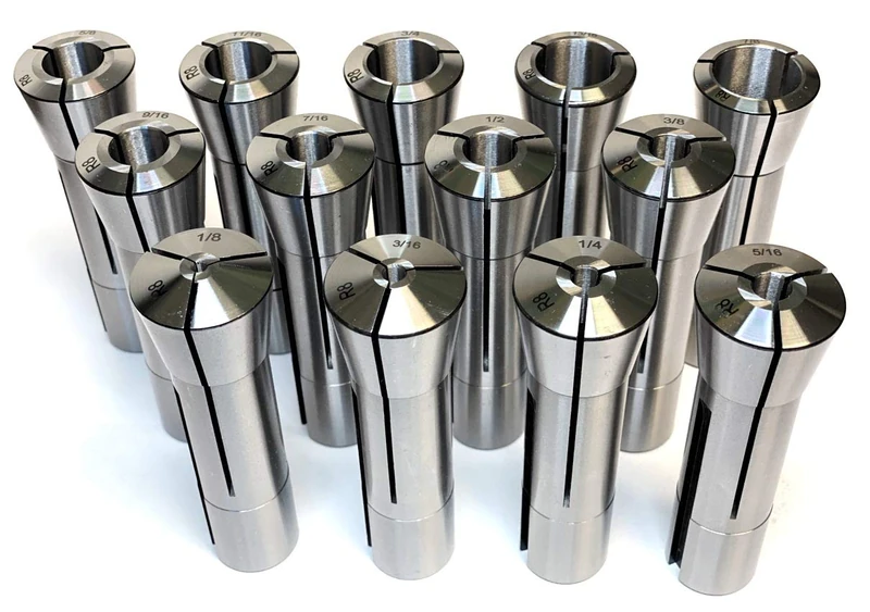 HHIP 3900-0701 R8 Premium Round Collet Set, 13-piece