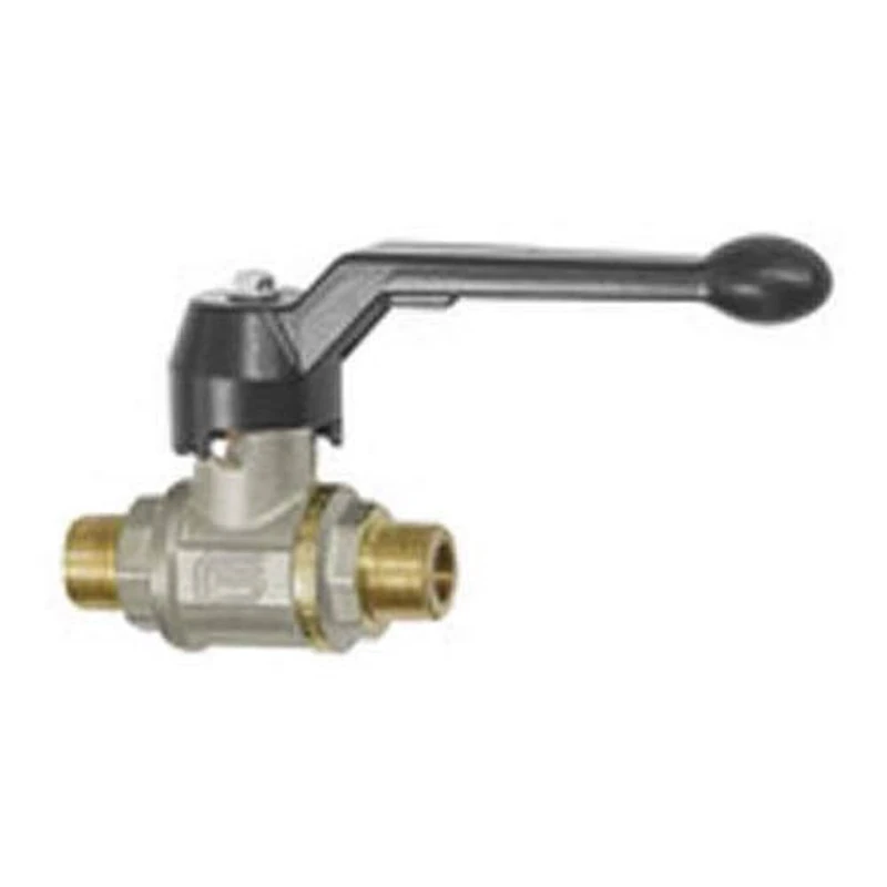 RIEGLER 3351.88 Ball Valve with Hand Lever, External/External Thread, R 1-1/2 inch Thread