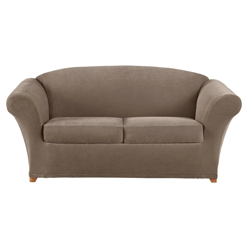 Surefit Stretch Pique 2 Cushion Loveseat Slipcover
