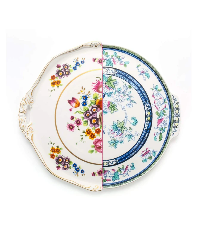 Round Porcelain Tray "Hybrid-Dorotea" Ø cm.35