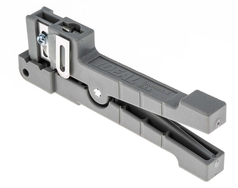 Ideal 45-162 Coaxial Cable Stripper, Up to 1/8", 3.2mm O.D, Gray - Image 1