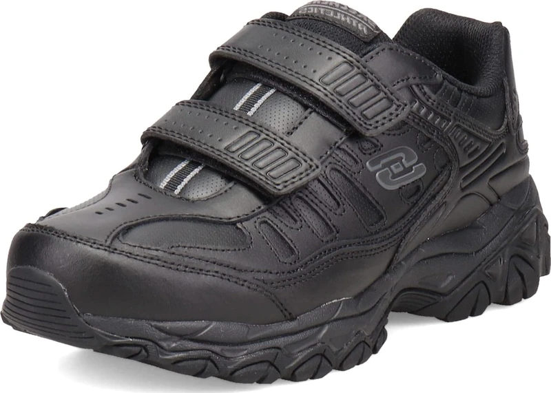 Skechers Men's Afterburn Strike Memory Foam Velcro Sneaker, Black, 9