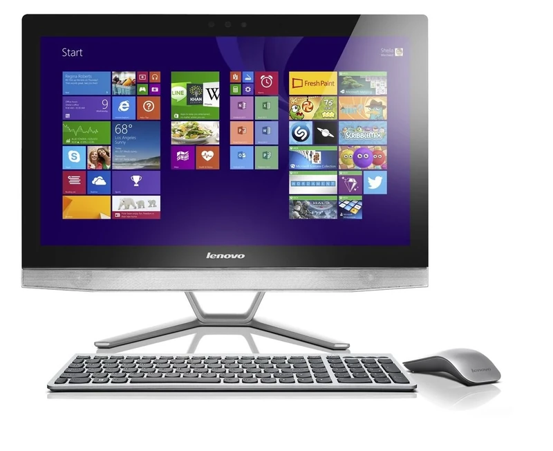 Lenovo B50-30 23.8-Inch All-in-One PC (Silver) - (Intel Core i7-4785T 2.2 GHz, 8 GB RAM, 2TB + 8GB SSHD Hybrid Drive, NVIDIA GT840A 2GB Graphics, Windows 8.1)