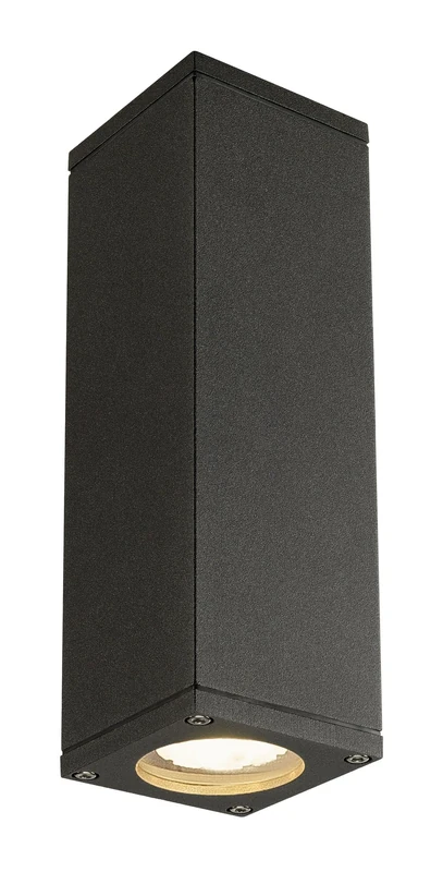 SLV Surface-Mounted Wall Light Theo/Illumination for Walls, Paths, entrances, LED Outdoor spot, Surface-Mounted Outdoor Light, Garden lamp / GU10 IP44 35W Anthracite