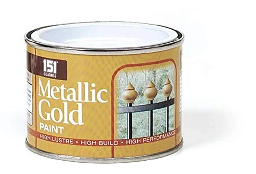 SDMAX 151 Coatings Metallic Gold Paint, Tough & Durable for Decorating Interior & Exterior, Non-drip Gloss Paints, Hard Drying, Easy To Apply, Versatile Use, 180ml