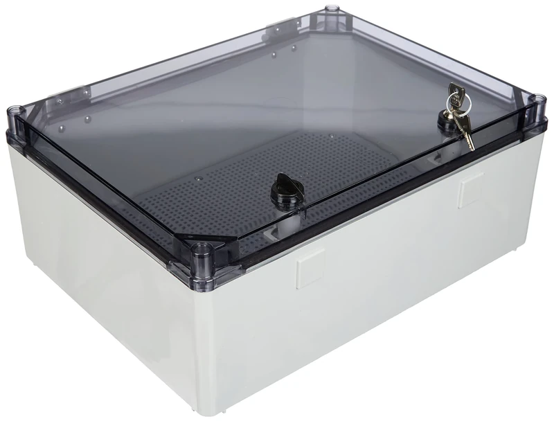 Elektro-PLAST Switch Cabinet with Lock UNI-1/T 400 x 300 x 160 mm Distribution Cabinet Industrial Housing Control Box IP65 43.11 Surface-Mounted 5757 Grey