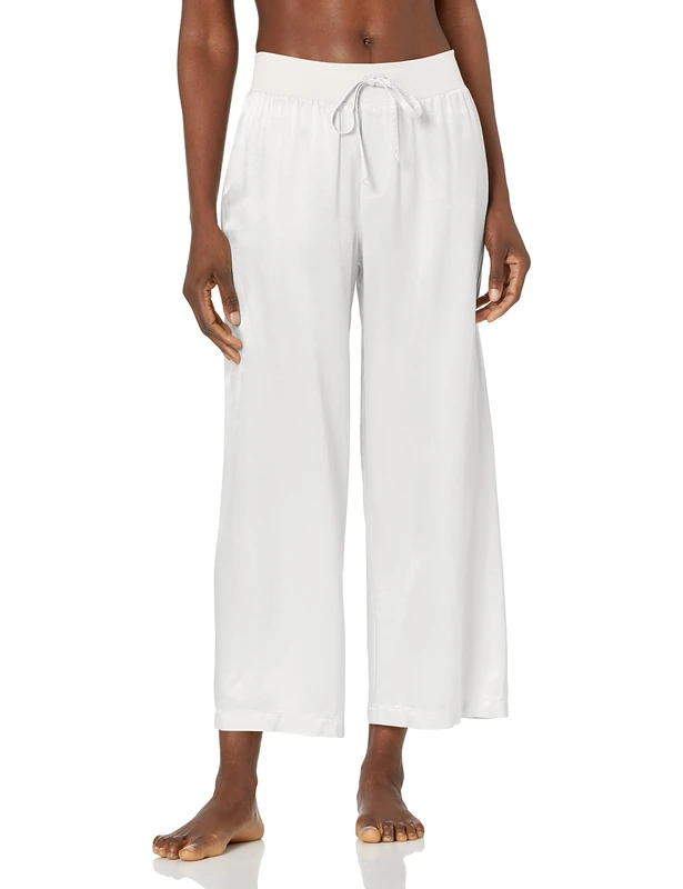PJ Harlow womensPJP52Jolie Capri Pajama Bottoms - White - Small - Image 1