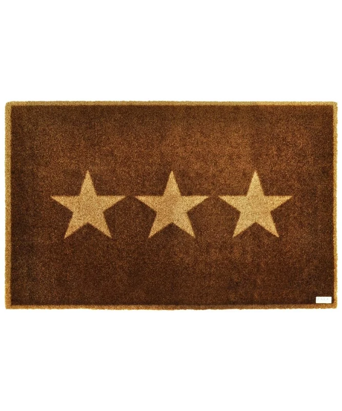 Zala Living Star Brown Doormat Dirt Trapper Mat Door Mat Decorative Mat Polyamide 120 x 200 x 0.7 cm