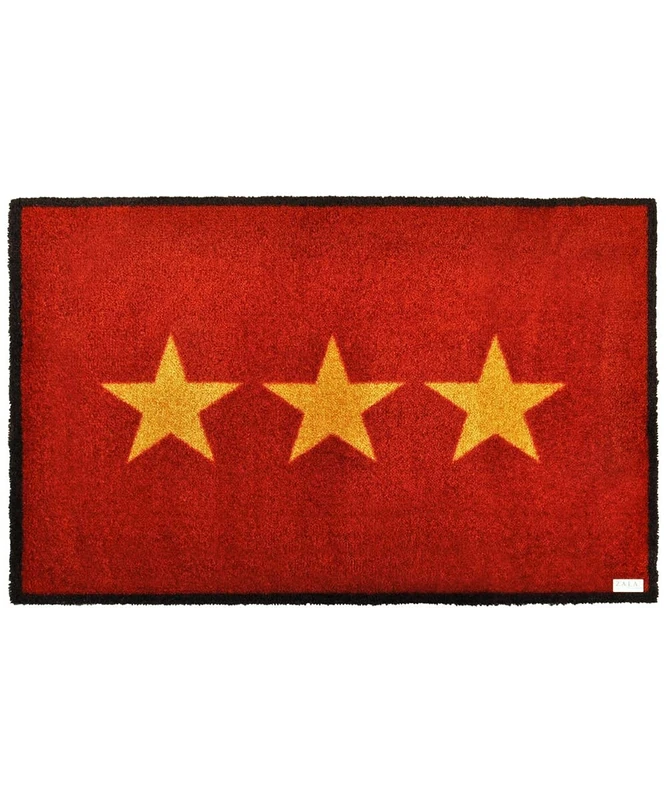 Zala Living Star Red Doormat Dirt Trapper Door Mat Polyamide 67 x 180 x 0.7 cm