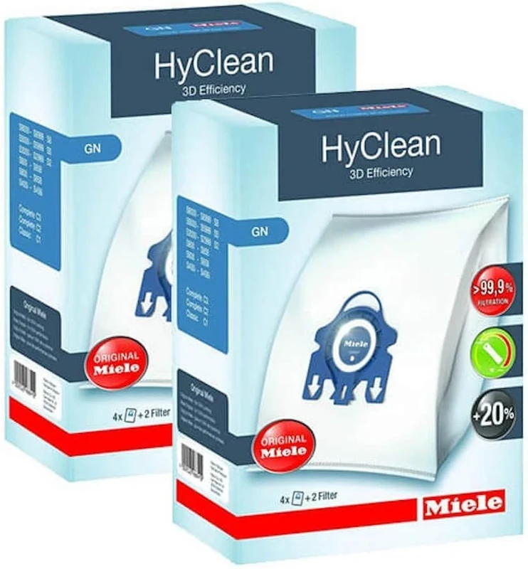 Miele GN HyClean 3D Efficiency Dust Bags - 2 Pack (8 Bags)