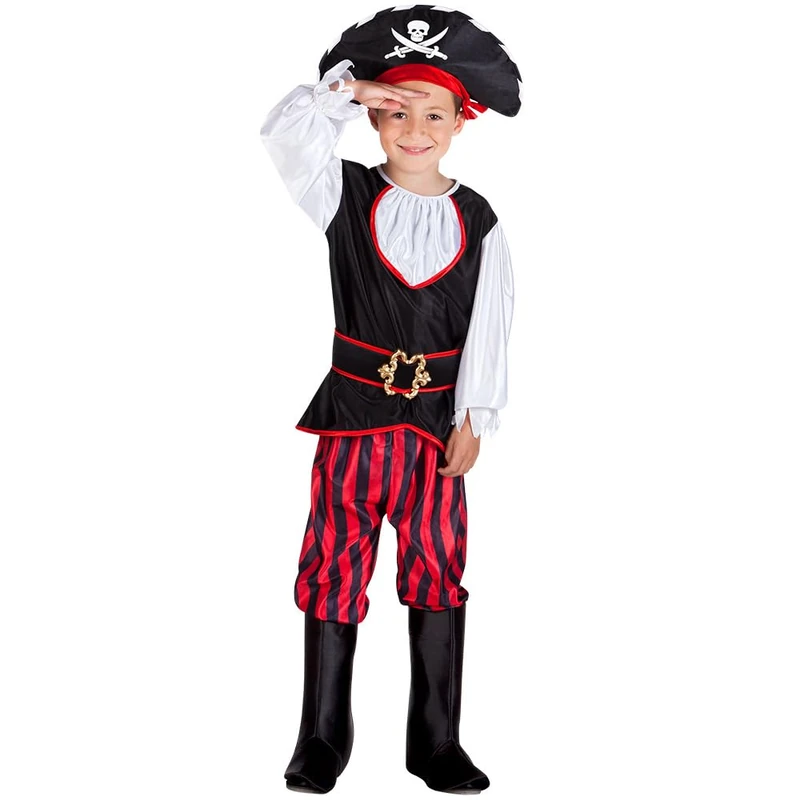Boland Pirate Boys Fancy Dress Captain Caribbean Costume