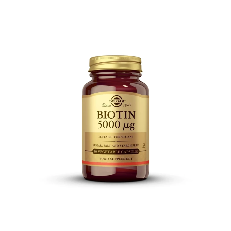Solgar Biotin 5000 mg Vegetable Capsules - Pack of 100