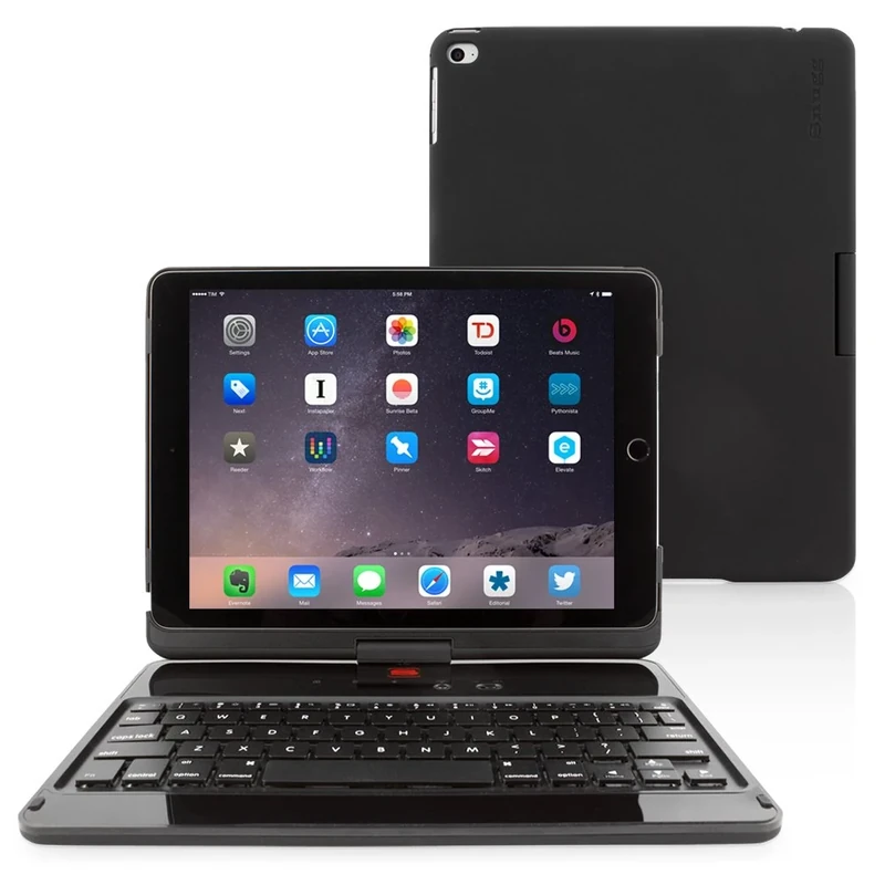 Snugg Wireless Bluetooth Keyboard Case Cover 360° degree Rotatable Keyboard for Apple iPad Air 2,Black - Image 1