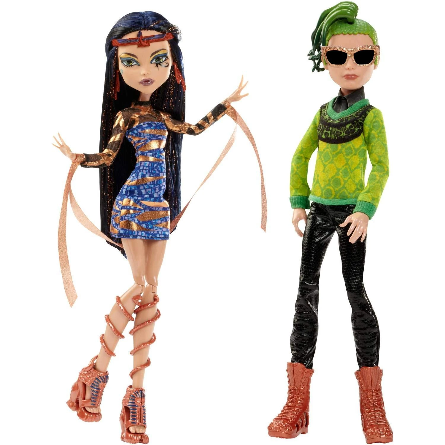 Mattel Monster High CHW60 Dream Couple in Trouble, Cleo de Nile and Deuce Gorgon