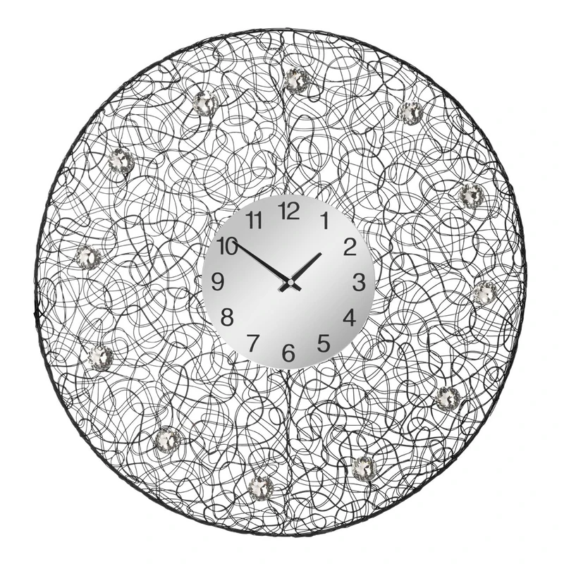 Premier PREM - 2200829 Wall Clock, Diamond/Crystal/Metal - Image 1