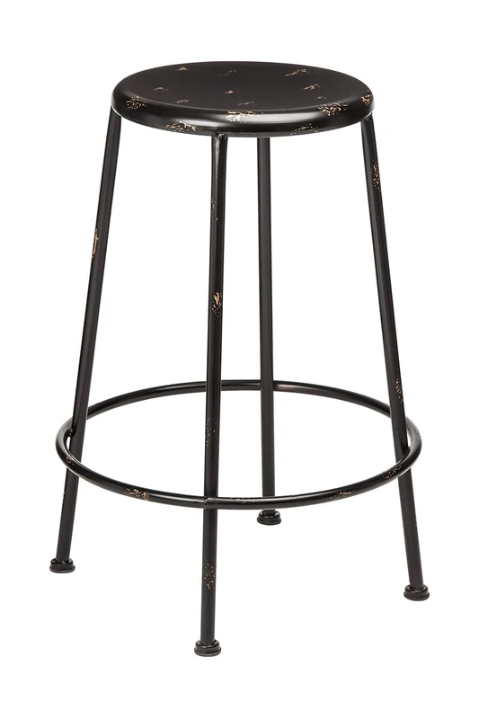 Premier Housewares Artisan Stool, 70 x 50 x 50 cm, Black