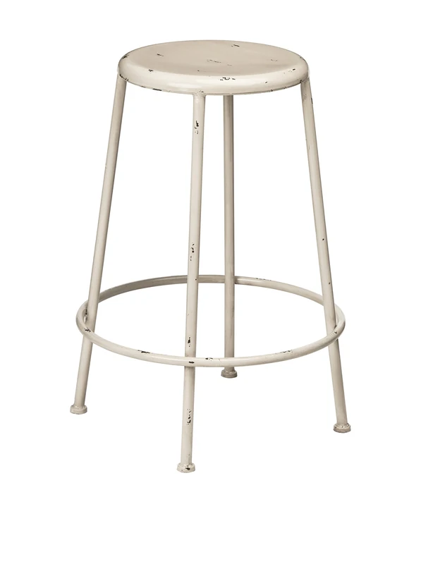 Premier Housewares Artisan Stool, 70 x 50 x 50 cm, Cream