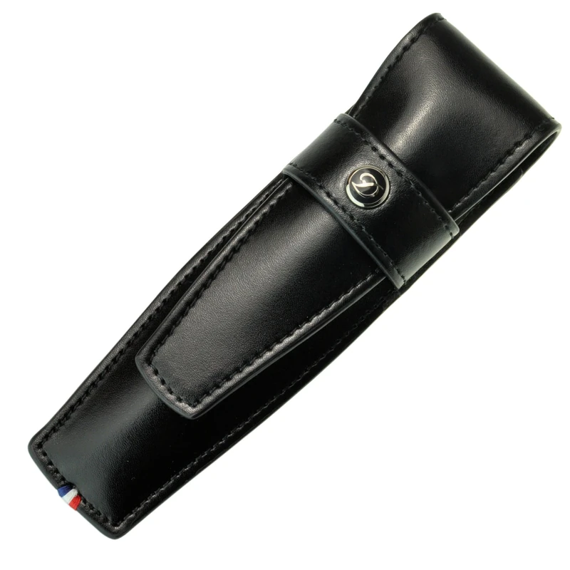 S.T Dupont D-180017 Line D Leather Simple Pen Case - Black