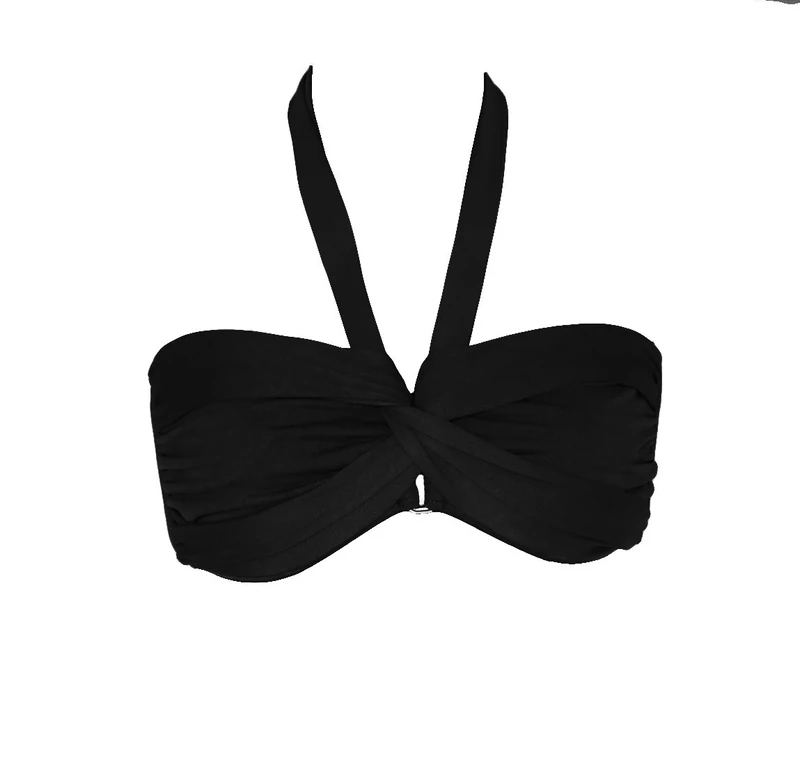 Seafolly Goddess DD "U Bandeau Tube Top – Women's Swimwear – Plain – , Noir (Black), 10