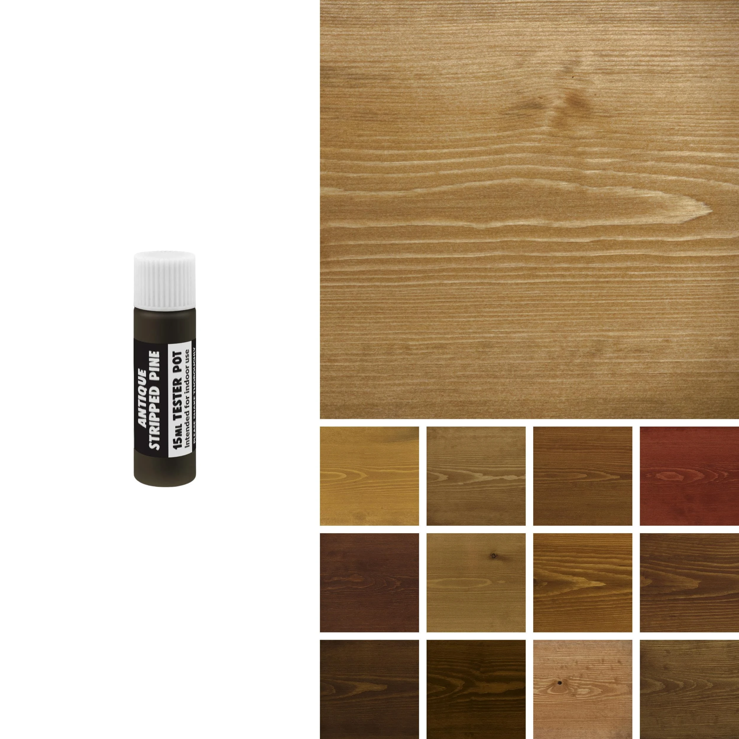 Littlefair's Wood Stain Water-Based - (Antique Stripped Pine) – Non-Toxic, Eco-Friendly & Quick Drying - Easy-to-Apply, Concentrated Formula for All Wood Types – 15ml Tester Pot