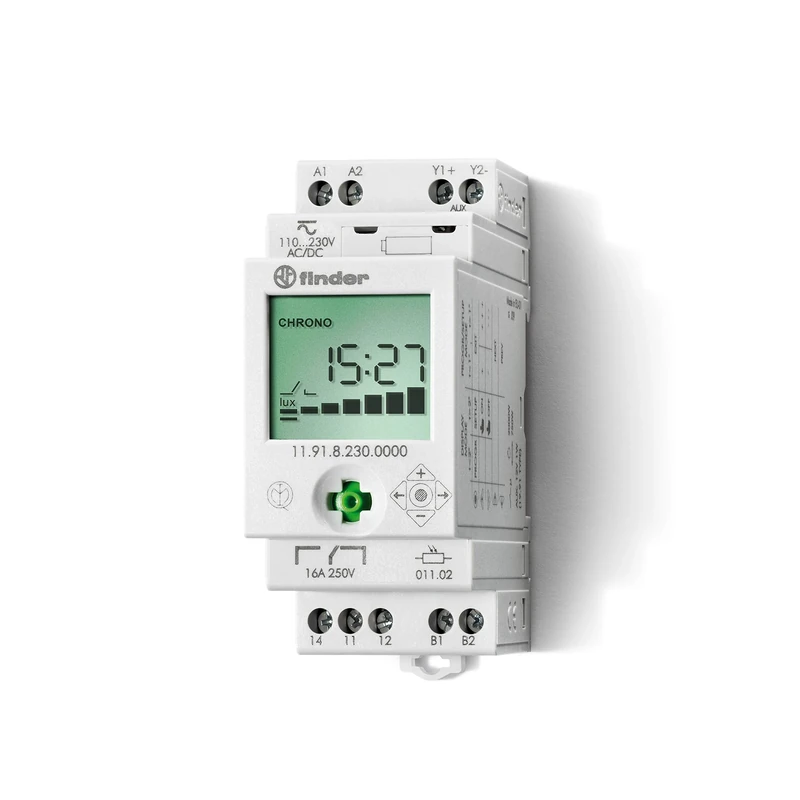 Finder 119182300000pas Dimmer Switch with Auxiliary Digital Daily 230VAC/16 A/