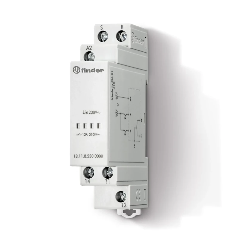Finder 131182300000pas Relay Bistable Modular 230VAC with 12 to 35 mm Mounting Rail Set/Reset Switch