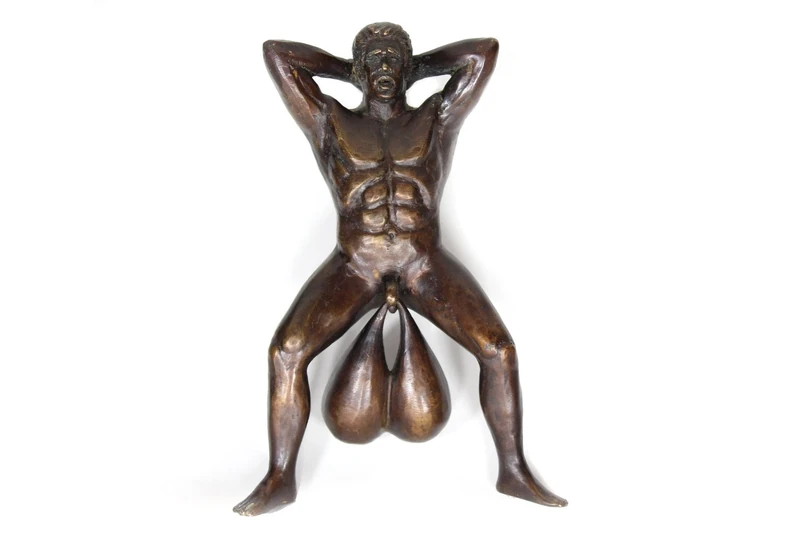 Bronzed Door Knocker with Balls by Doorballs - Image 1