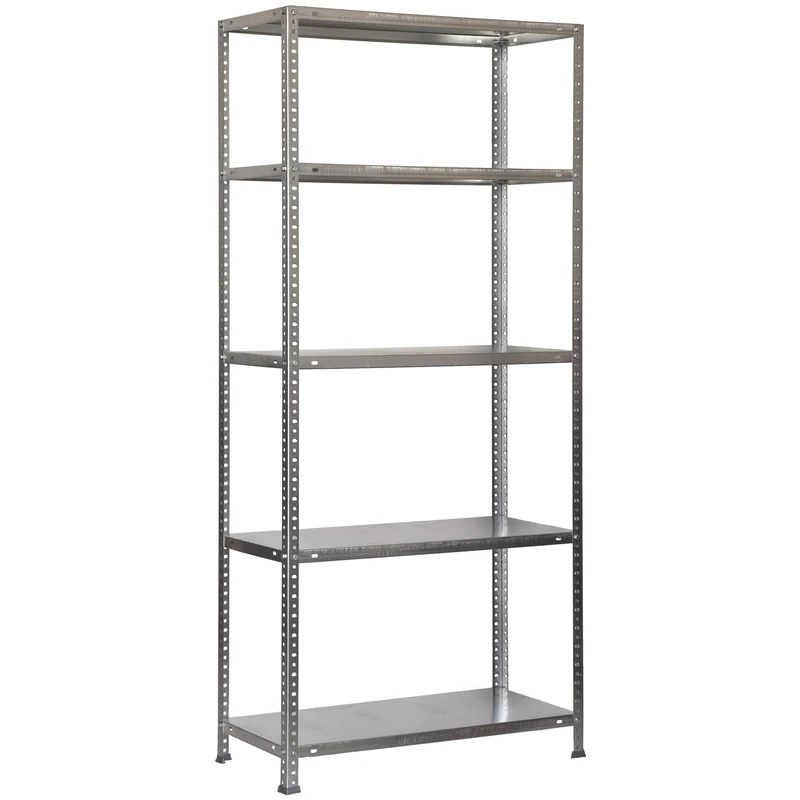 Simon Rack Garage Shelving Units 2000x1000x500 mm, 5 Tier Steel Rack, 100 kg per Shelf, Galvanised - Comfort