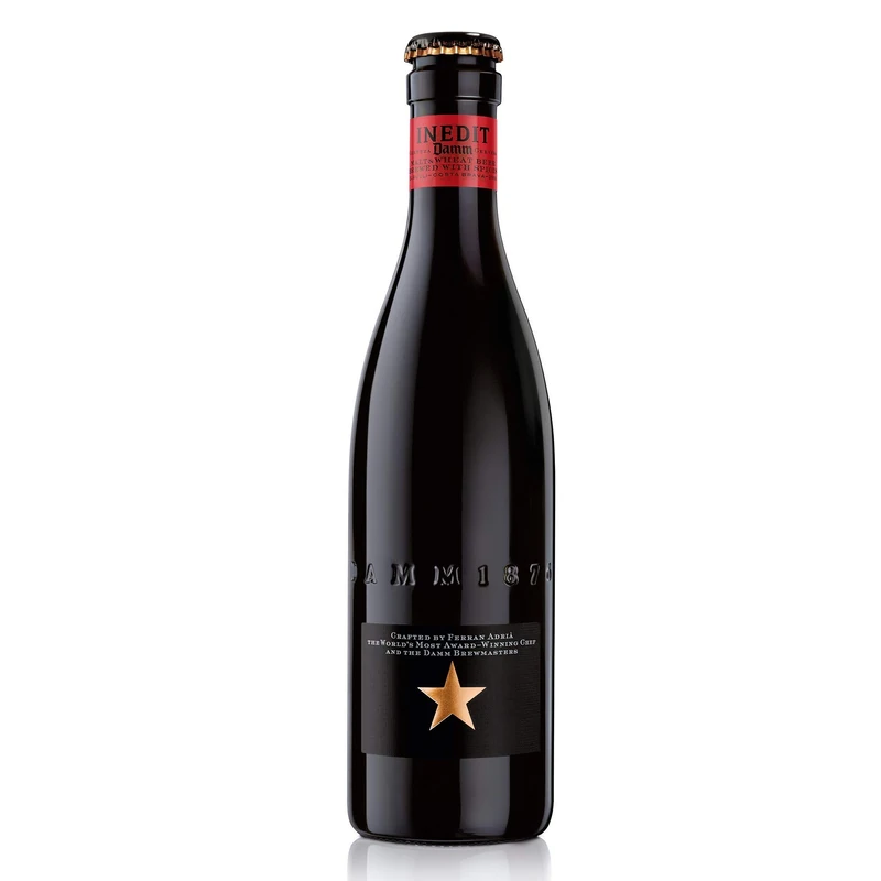 Damm – Inedit Malt and Wheat Beer, 24 x 330ml Bottle Case | Ferran Adrià Recipe, Wheat Beer with Spices, Ideal New Gastronomy, Original - Image 1