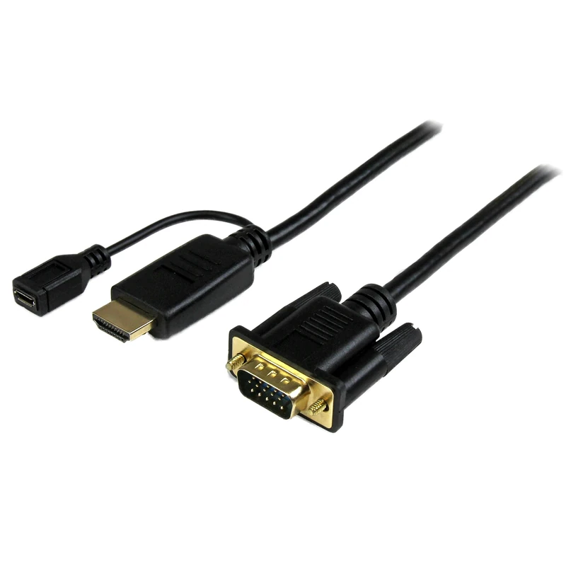 StarTech.com HDMI to VGA Cable - 10 ft / 3m - 1080p - 1920 x 1200 - Active HDMI Cable - Monitor Cable - Computer Cable (HD2VGAMM10)