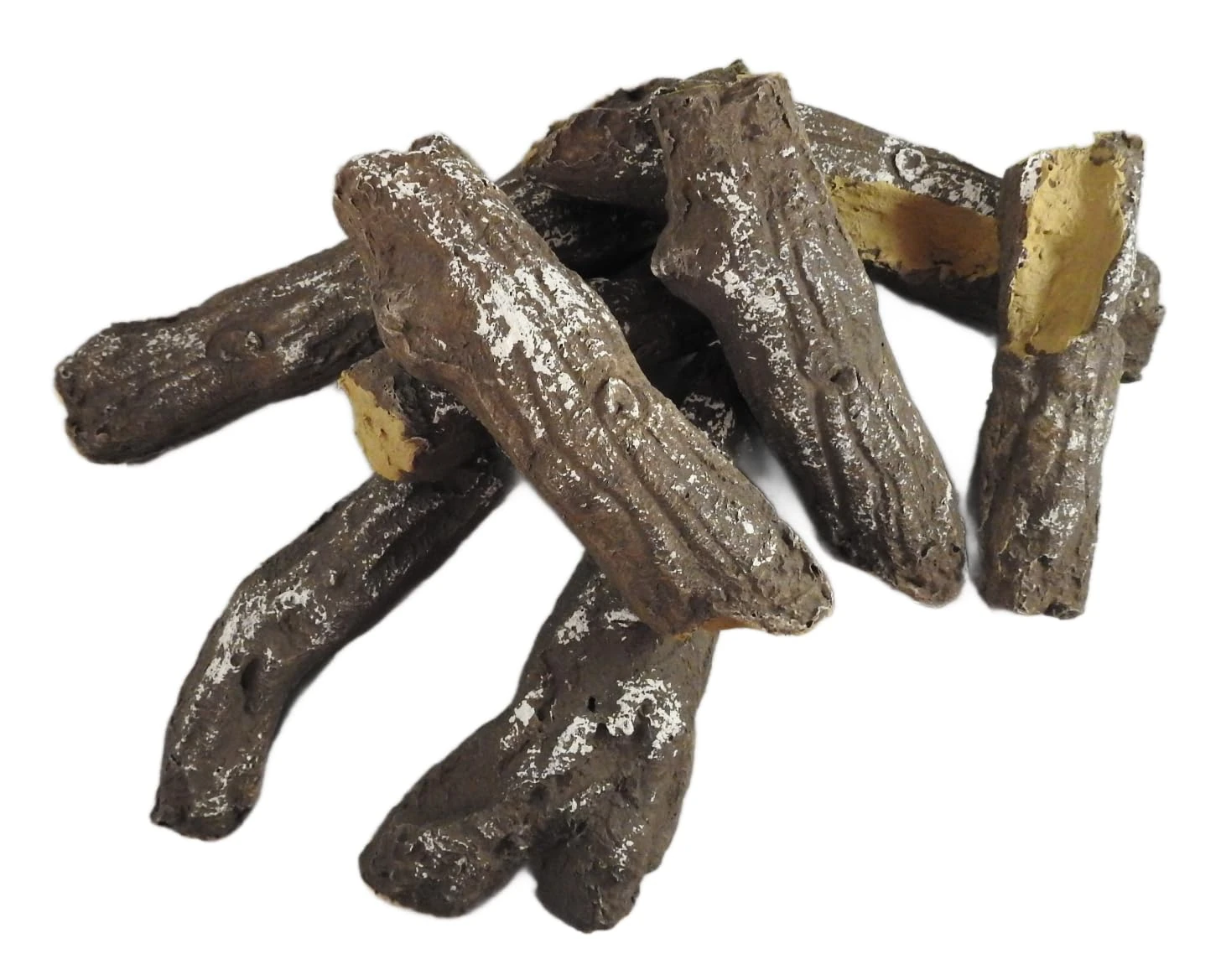 The Stove Wizard Gas Fire Replacement Ceramic Artificial Faux Logs Coals 8 piece log set for Gas, LPG, Bio Ethanol and Electric Fires