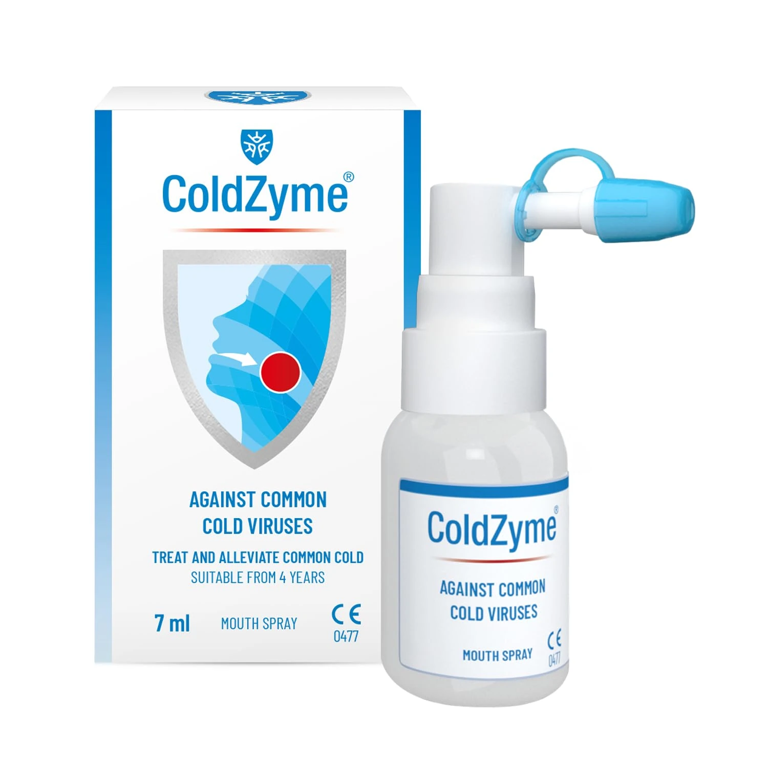 ColdZyme Mouth & Throat Spray – Reduces a Cold by up to 3.5 Days | Deactivates Viruses | Use at First Signs (Scratchy Throat, Runny Nose, Malaise, Headache, Coughing) | Menthol Flavour 7 ml