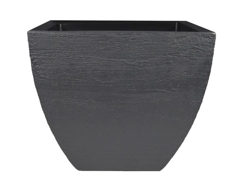 Tusco Products MSQ16SL Modern Square Garden Planter, 16-Inch, Slate - Image 1
