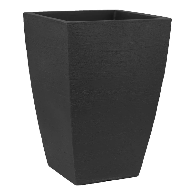 Tusco Products Garden Planter, Black, 19-inch
