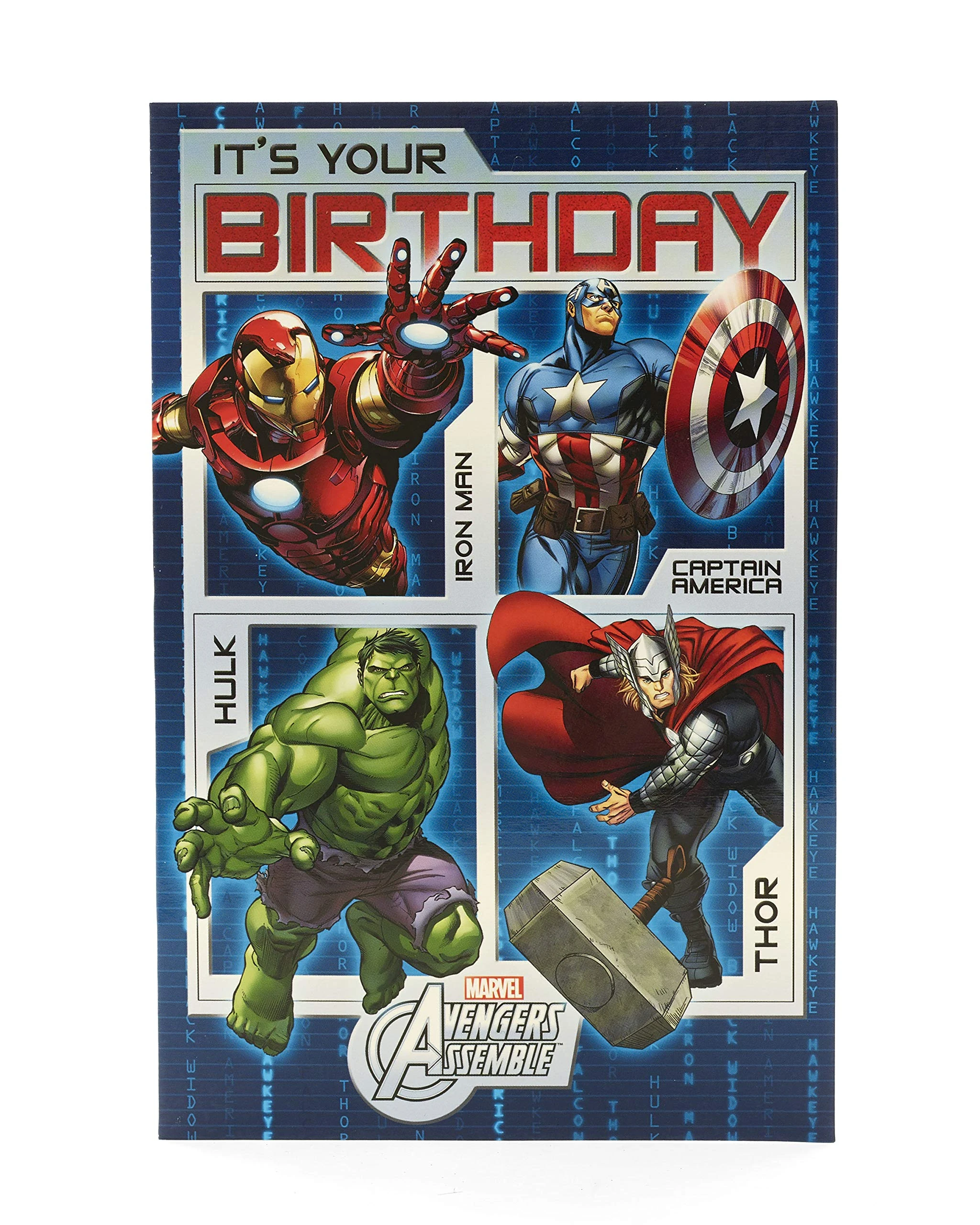 UK Greetings Marvel The Avengers Birthday Card for Him/Boy - Assemble And Celebrate Design