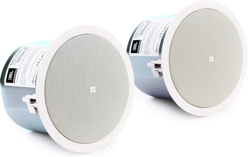 JBL Professional Control 26CT 6.5-Inch Ceiling Loudspeaker Transducer Assemblies, With Transformer Taps, Sold as Pair, White