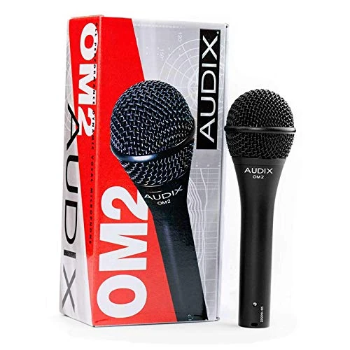 AUDIX OM2 Dynamic Vocal Microphone – Hypercardioid Stage Mic for Live Sound, Studio & Rehearsal Use