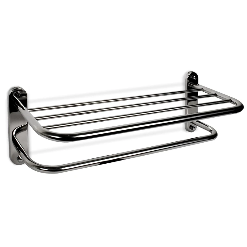 Tatay Wall Towel Rack, Stainless Steel, Color Metallic, Measures 65 x 22.5 x 22.5 x 21 cm