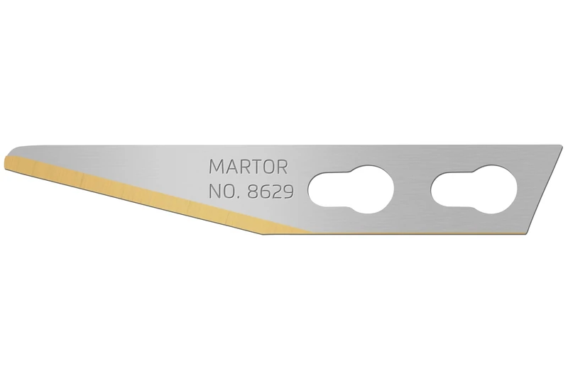 MARTOR 100 x Graphic Blade, Replacement Blades Graphic Knife, Craft Knife, Scalpel, 5.7 mm, Sharp, TiN-Coated, No. 8629